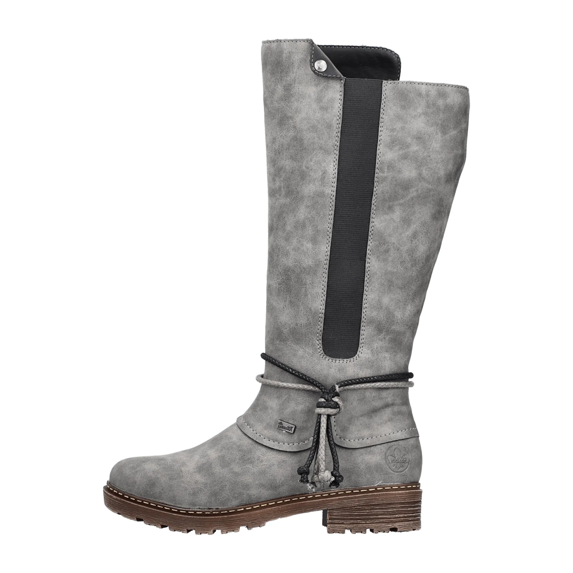 Rieker Women's Grey Tall Boots with Warm Lining for Fall/Winter