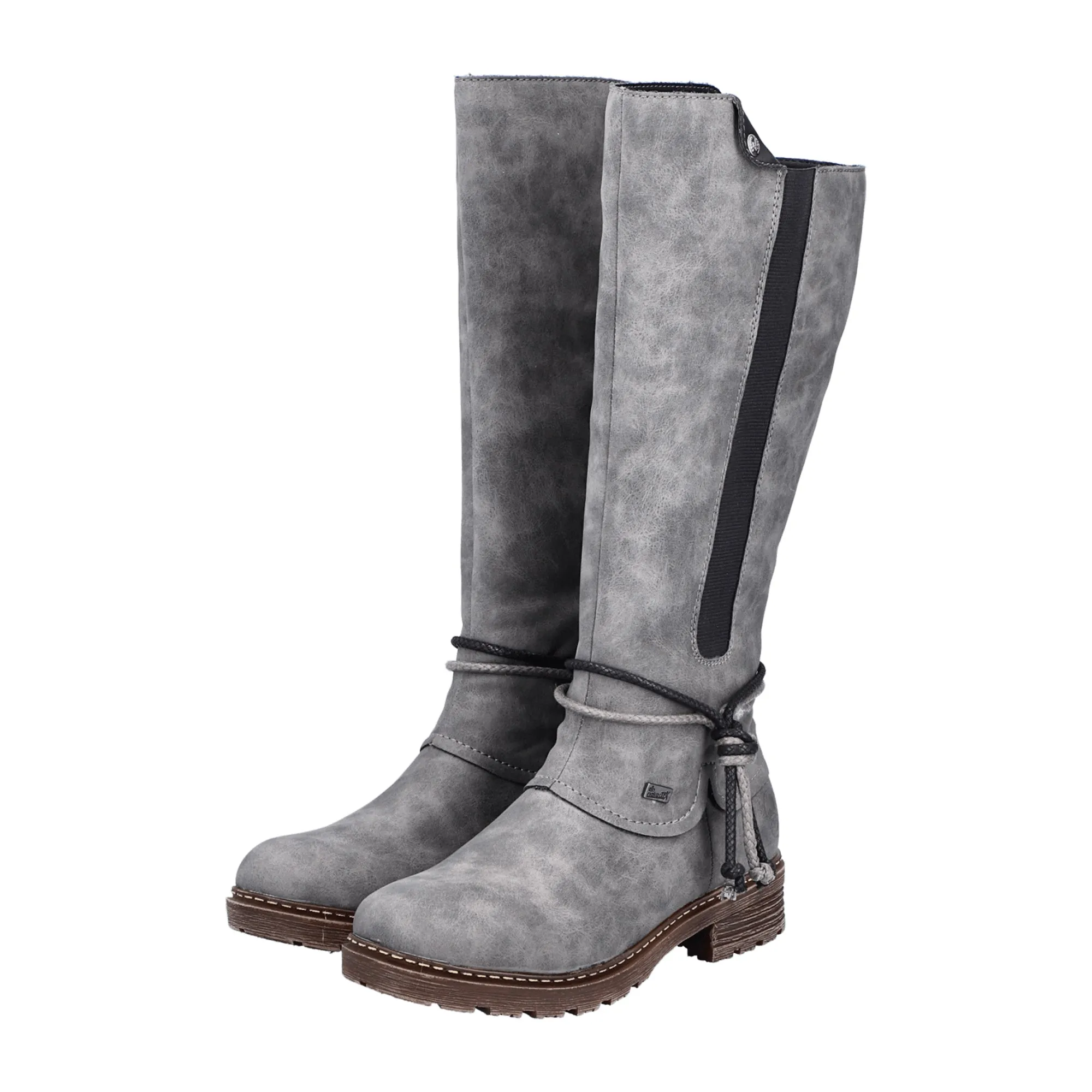 Rieker Women's Grey Tall Boots with Warm Lining for Fall/Winter