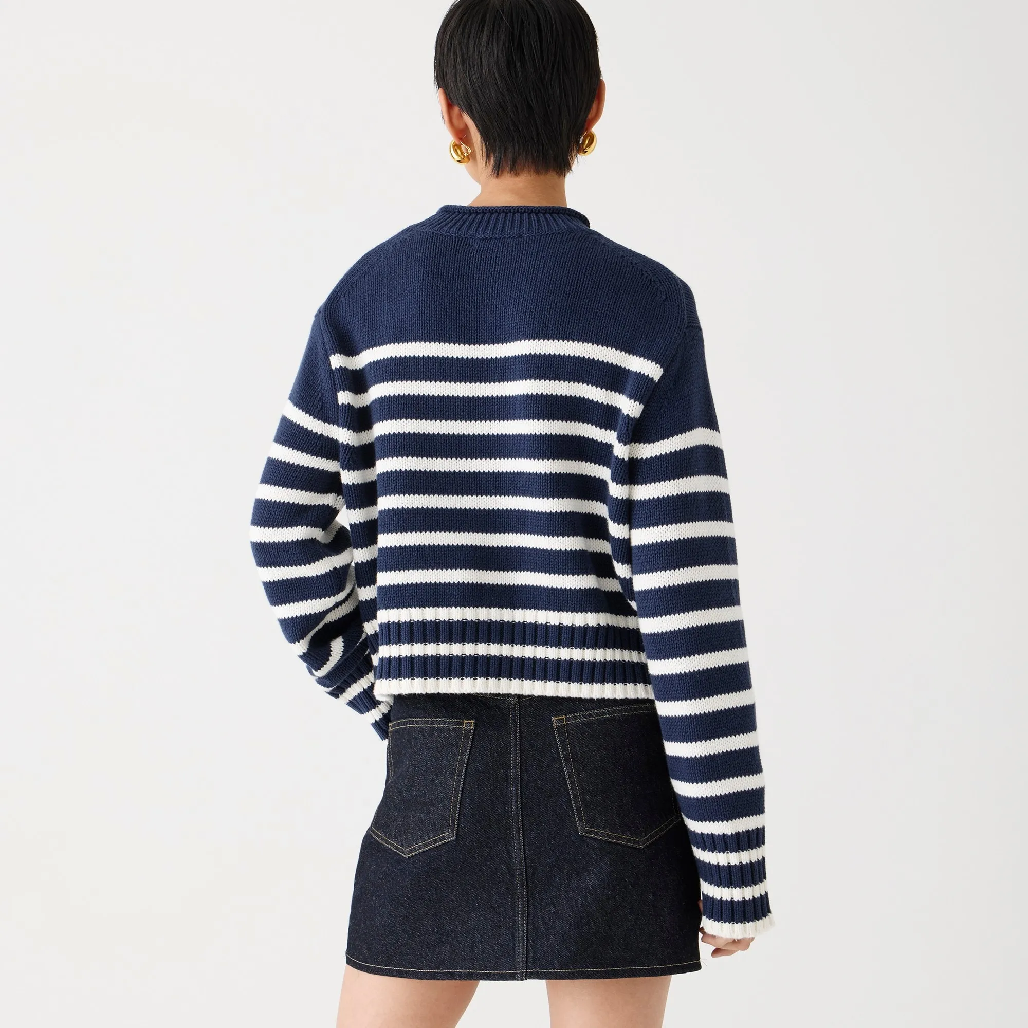 Rollneck™ sweater in stripe