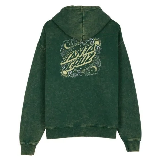 Santa Cruz Womens Ornate Dot Hoody - Emerald Acid Wash