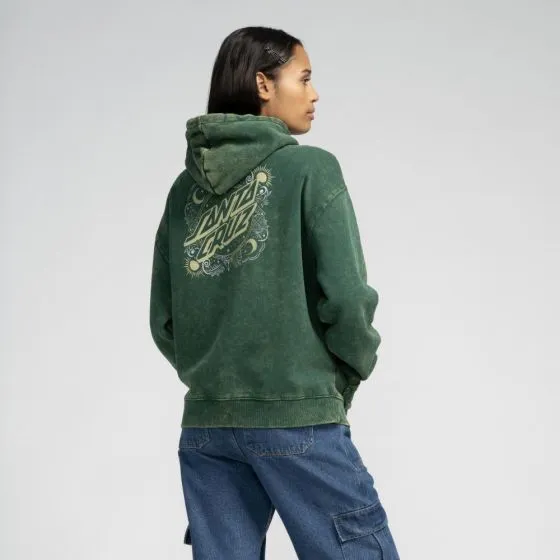 Santa Cruz Womens Ornate Dot Hoody - Emerald Acid Wash