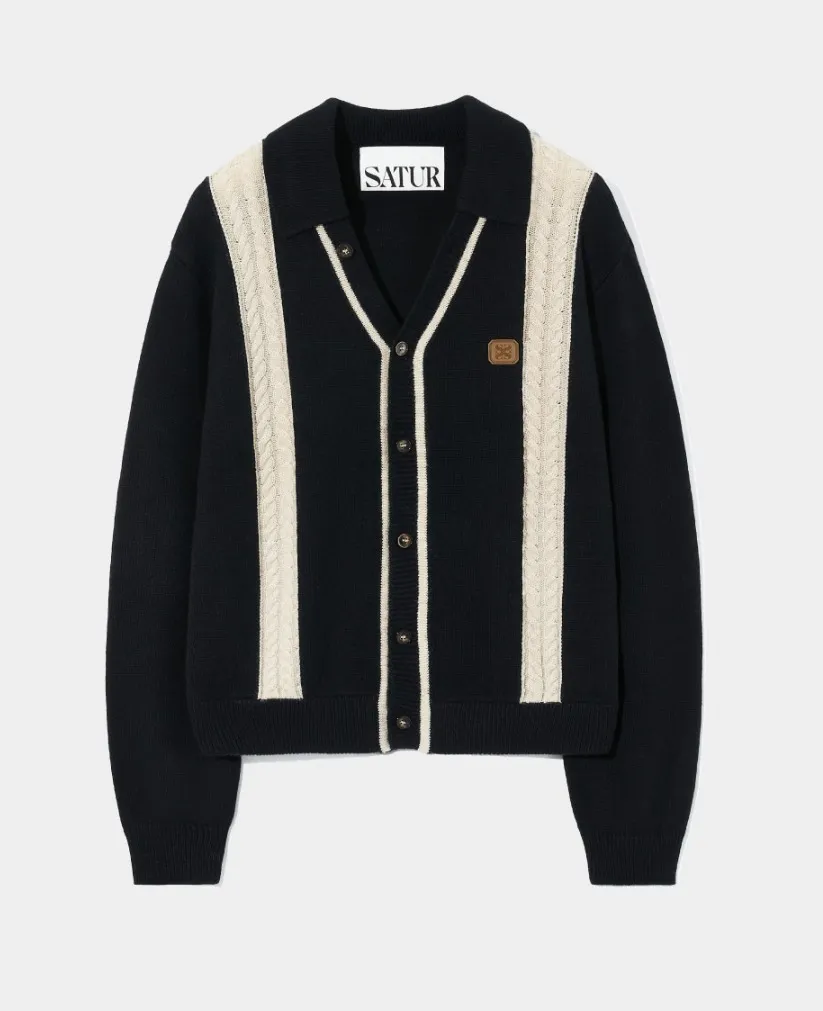 SATUR  |Street Style Logo Cardigans