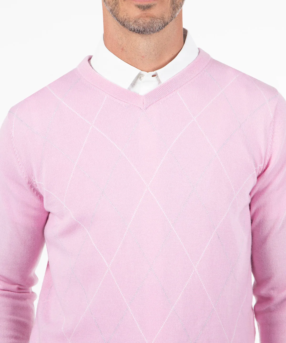 Signature Merino Argyle V-Neck Sweater