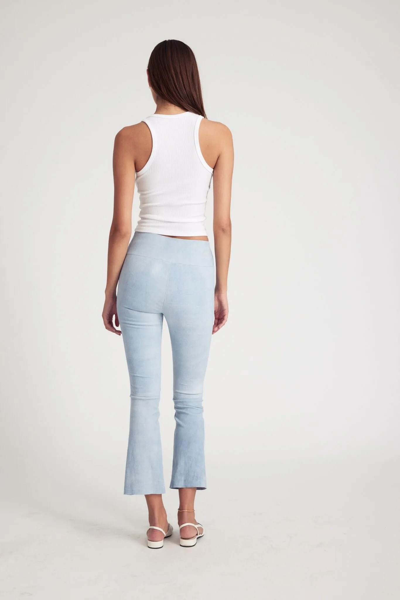 Sky Suede Ankle Flare Leggings