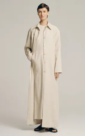 Sophie et Voila Long Linen-Blend Coat