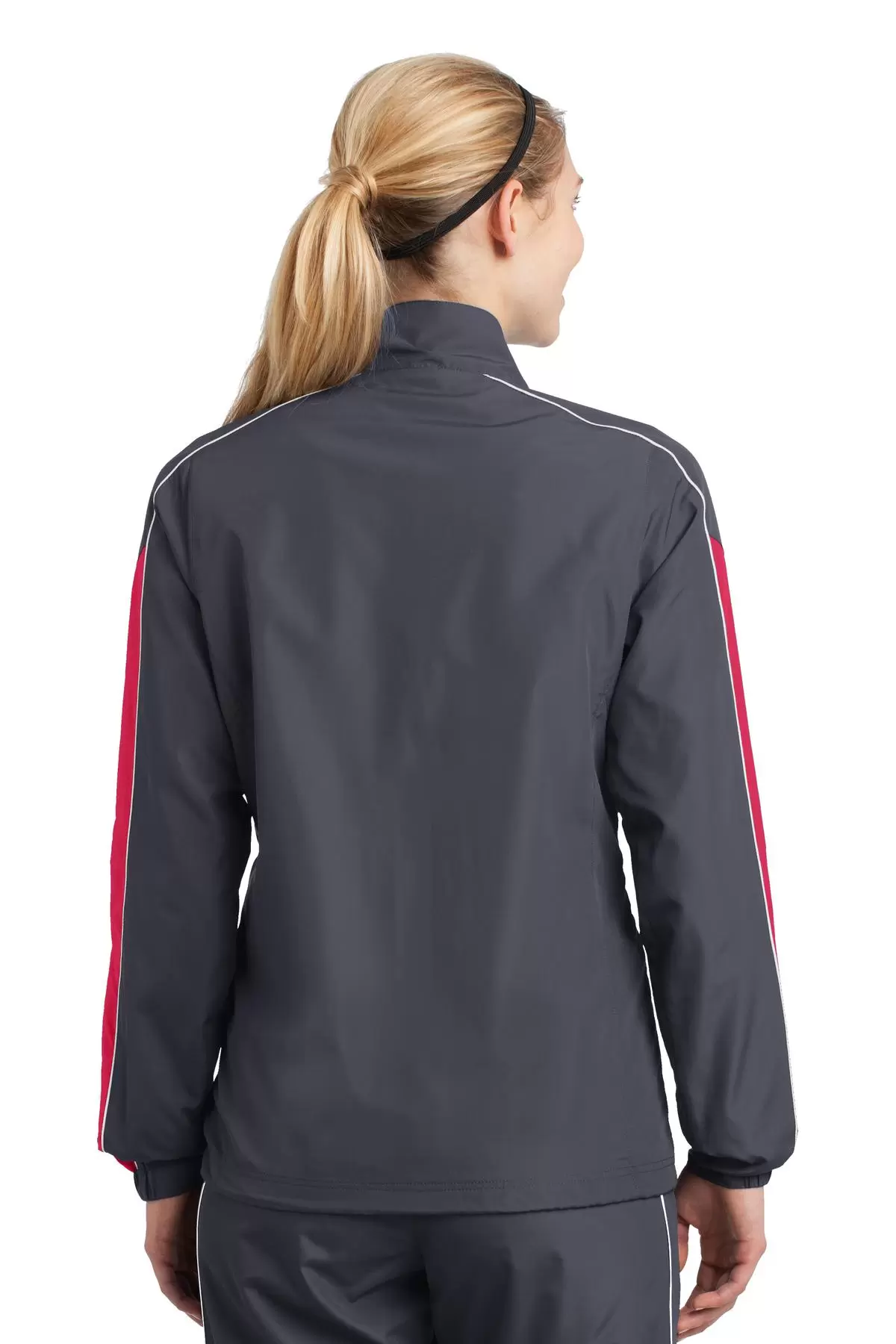 Sport Tek LST61 Sport-Tek Ladies Piped Colorblock Wind Jacket SKU: LST61