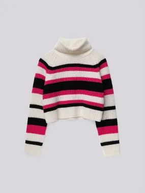 STRIPED CROPPED SWEATER