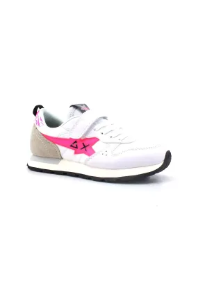 SUN68 Stargirl Sneaker Bambino Bianco Fuxia Z33413K