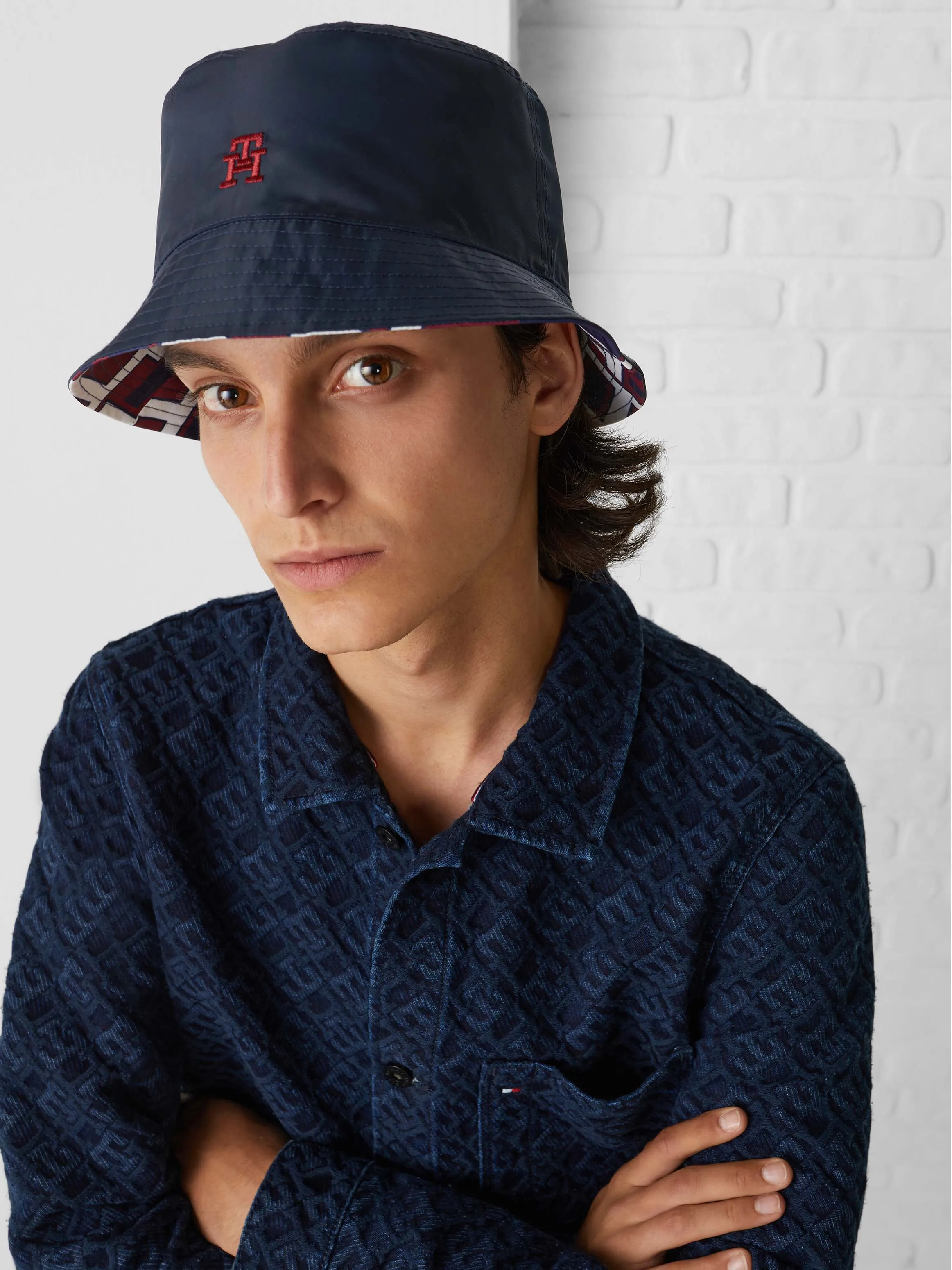 Th Monogram Reversible Bucket Hat | Hats, Gloves & Scarves | Tommy Hilfiger