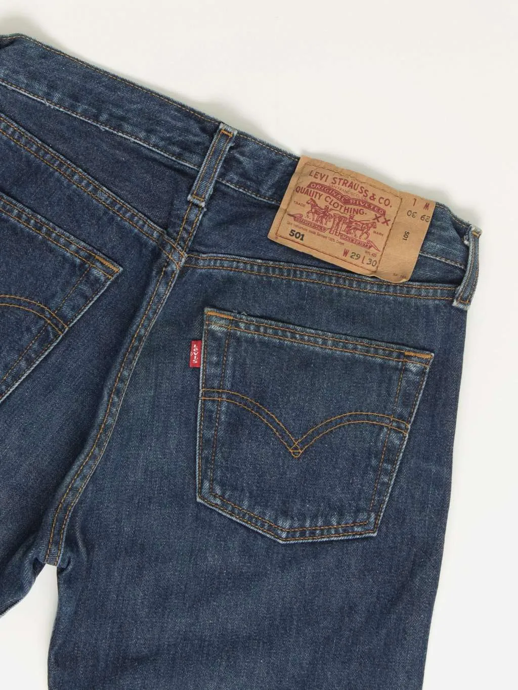 Vintage Levis 501 jeans 28 x 29 dark blue dark wash France made 90s