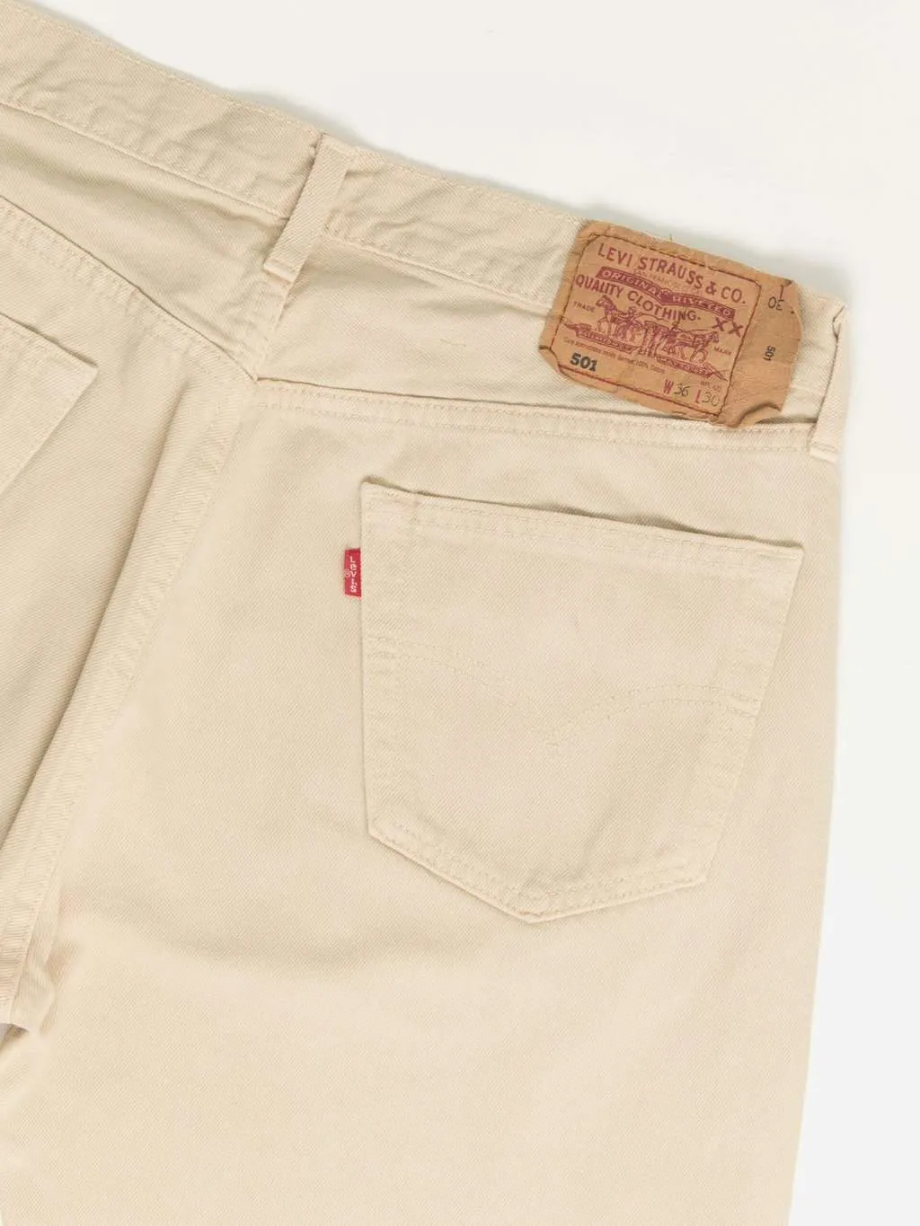 Vintage Levis 501 jeans 31 x 31 beige USA made 90s