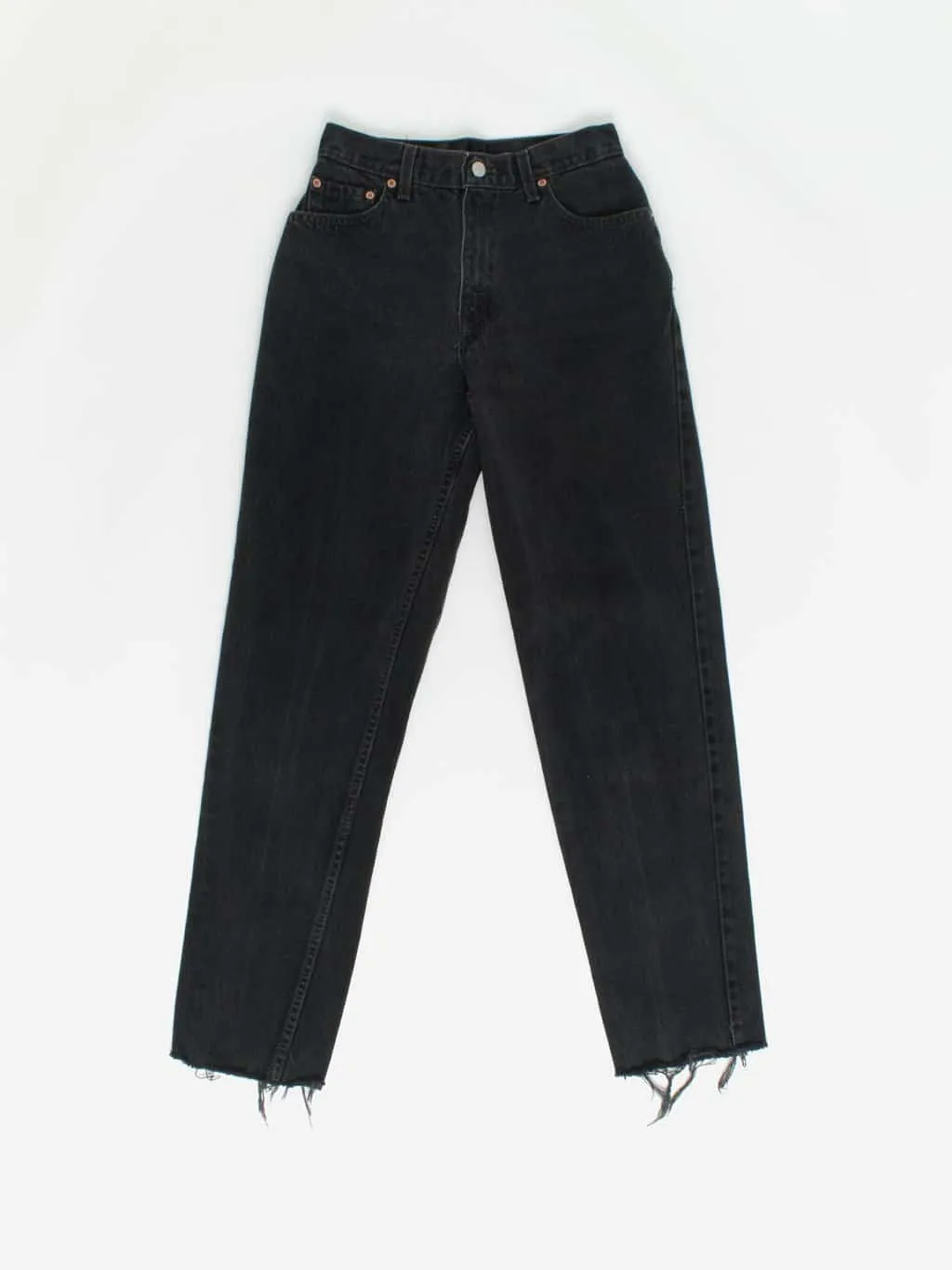 Vintage Levis 550 womens jeans 27 x 31 black dark wash 90s