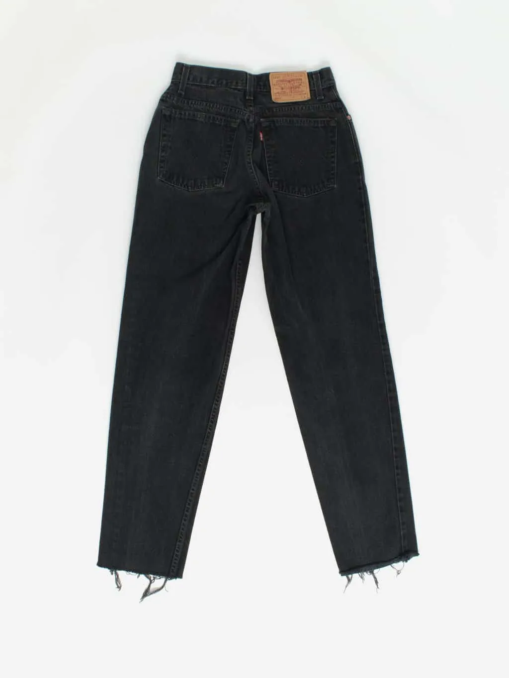 Vintage Levis 550 womens jeans 27 x 31 black dark wash 90s