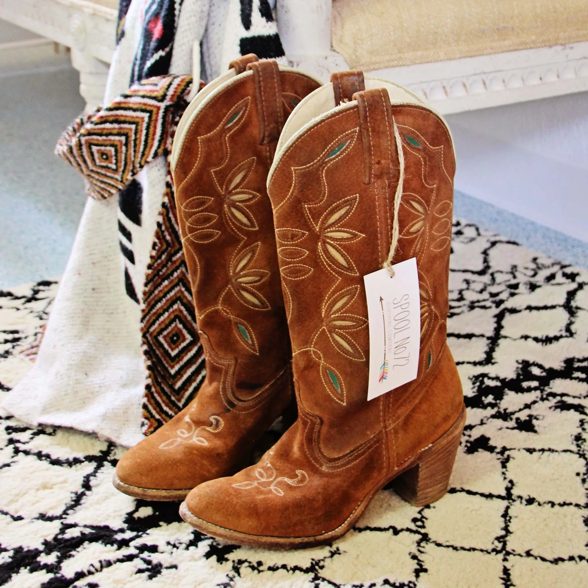 Vintage Suede Caramel Boots