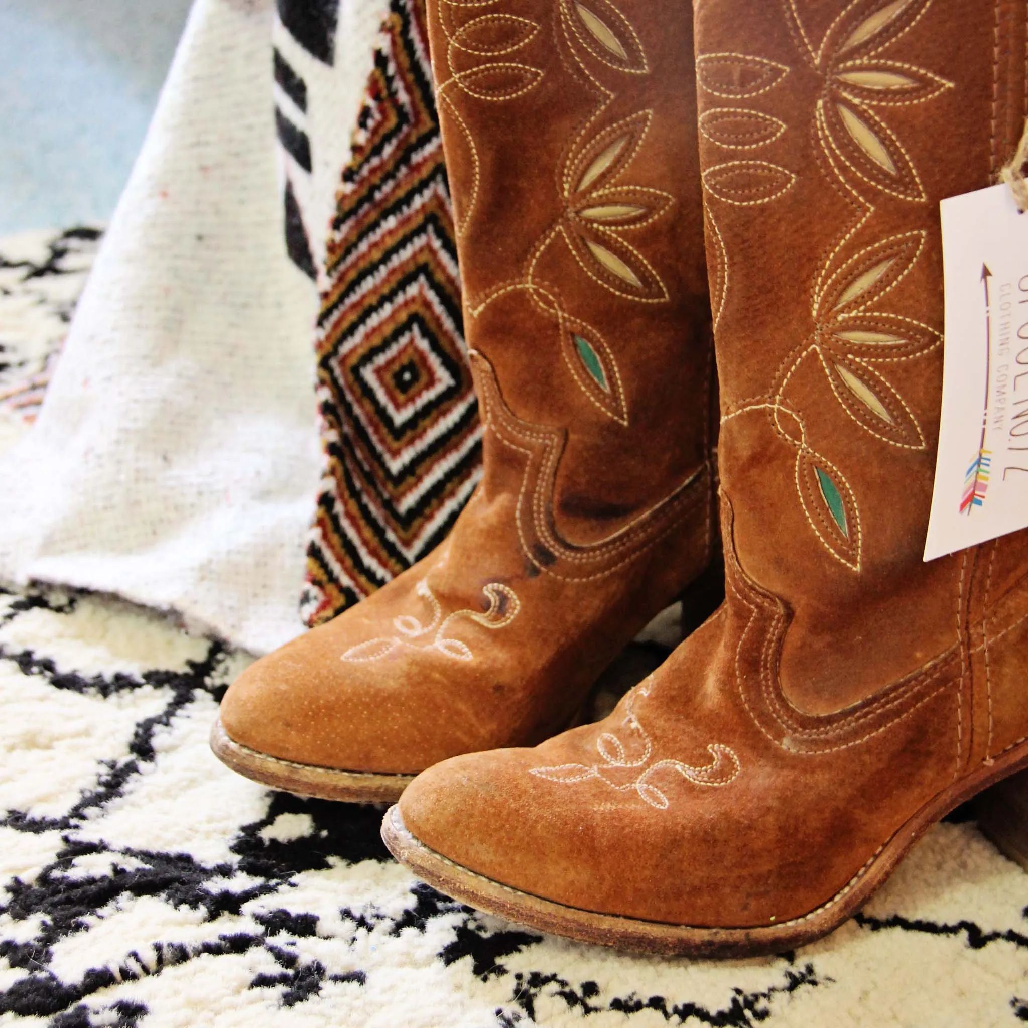 Vintage Suede Caramel Boots