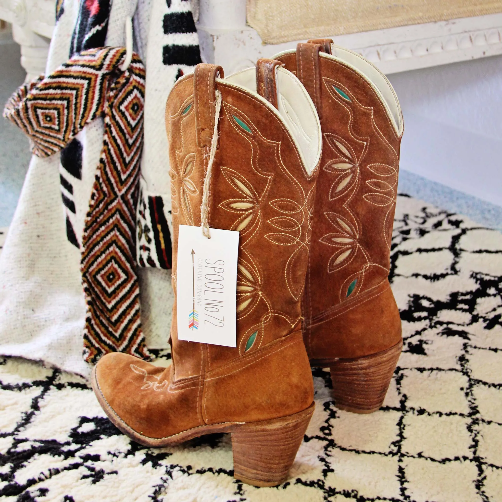 Vintage Suede Caramel Boots