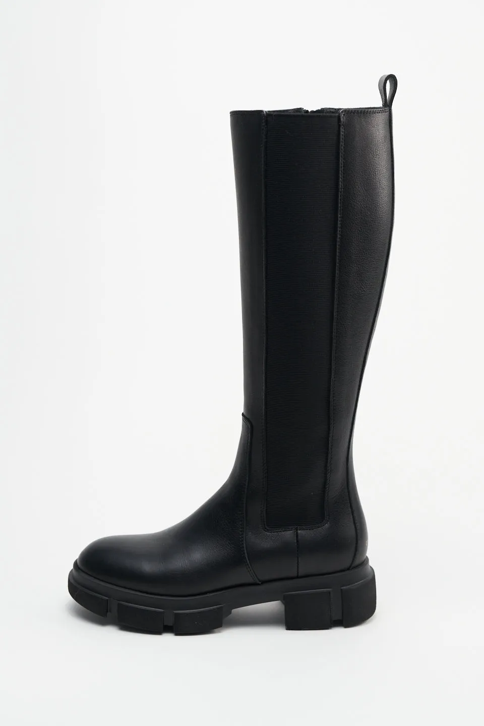 Vitello Black High Chelsea Boots