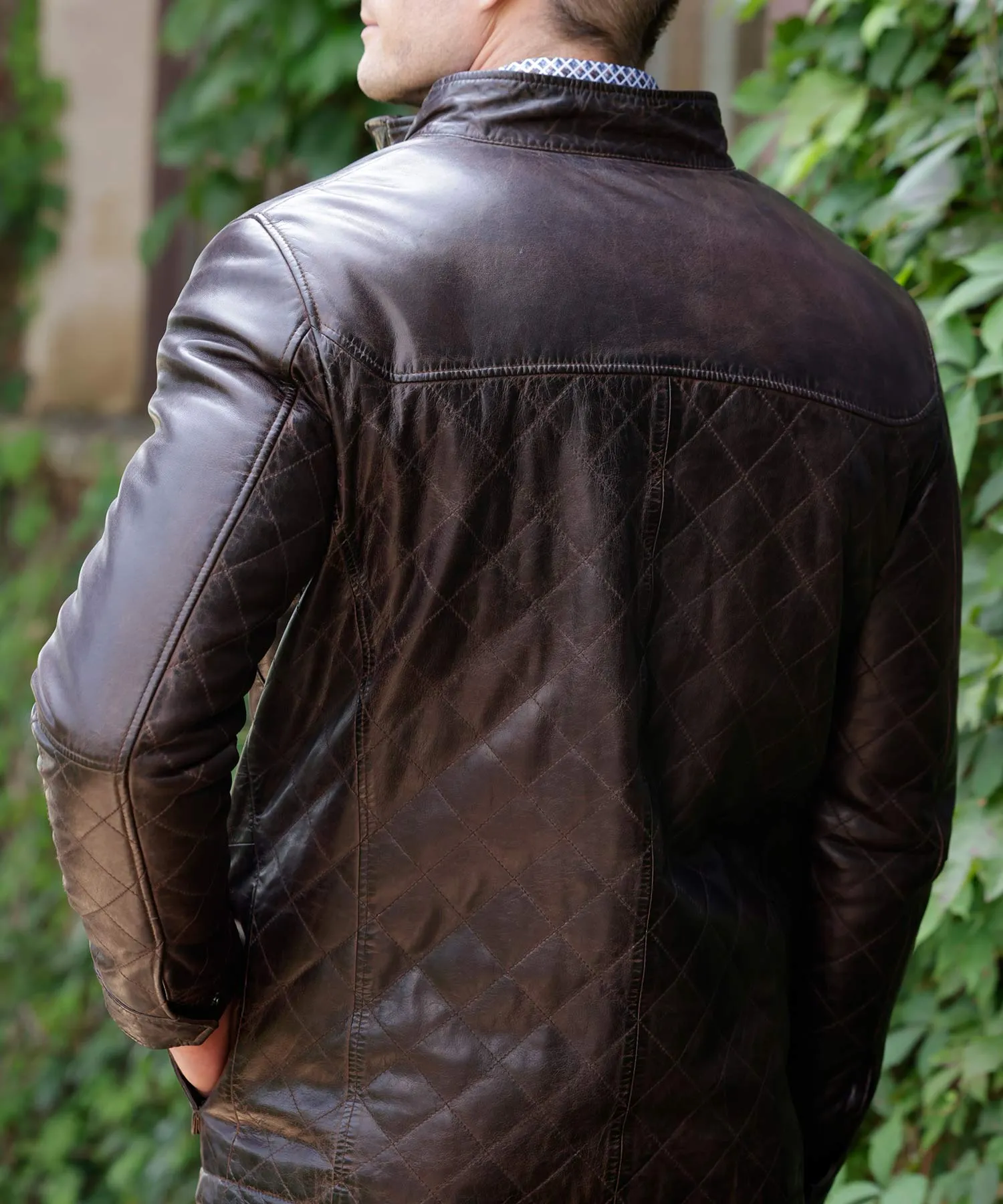 Westport Black Leather Chore Coat