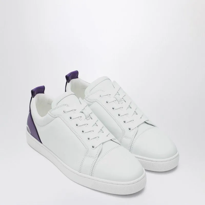 WHITE CALFSKIN LOW SNEAKER FUN LOUIS JUNIOR