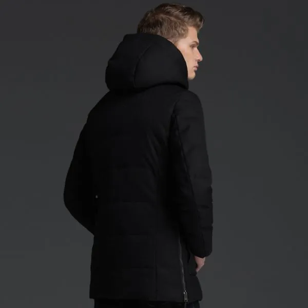 Winter Parka Coat for men goose down with side pockets