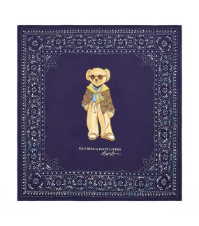 Women's Polo Bear Cotton-Silk Scarf Marqis Blue