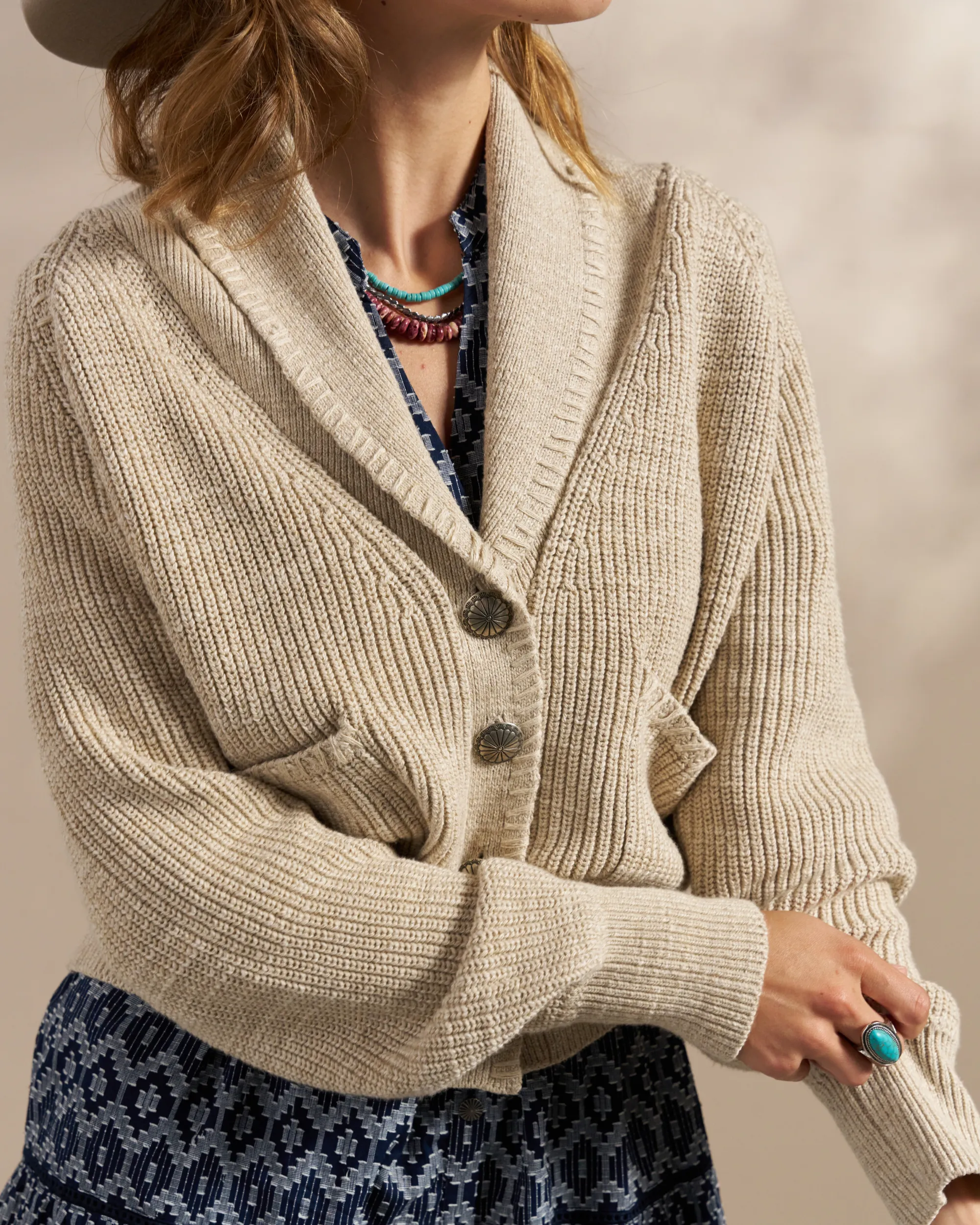 Women's Shawl Collar Cardigan