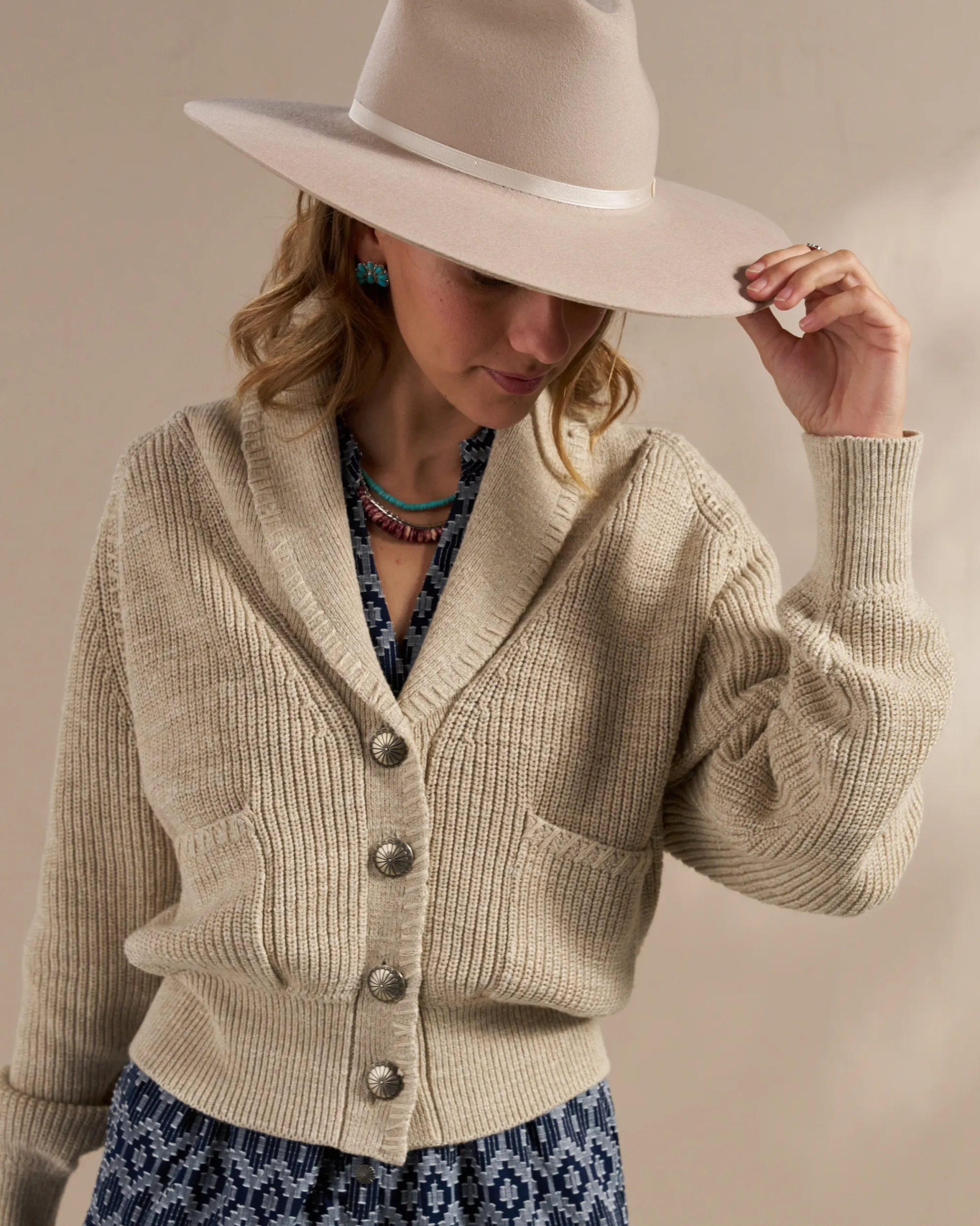 Women's Shawl Collar Cardigan