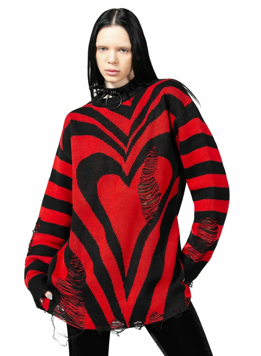 women's sweater KILLSTAR - Libi Sweater - Red - KSRA008471  -  Metal-shop