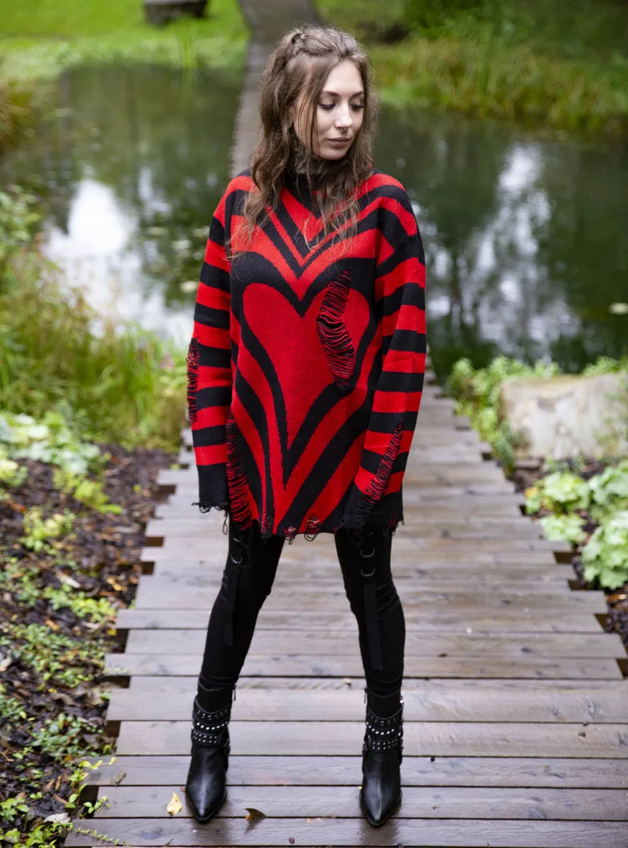 women's sweater KILLSTAR - Libi Sweater - Red - KSRA008471  -  Metal-shop