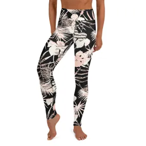 Yoga Leggings in Natural Tropical Print