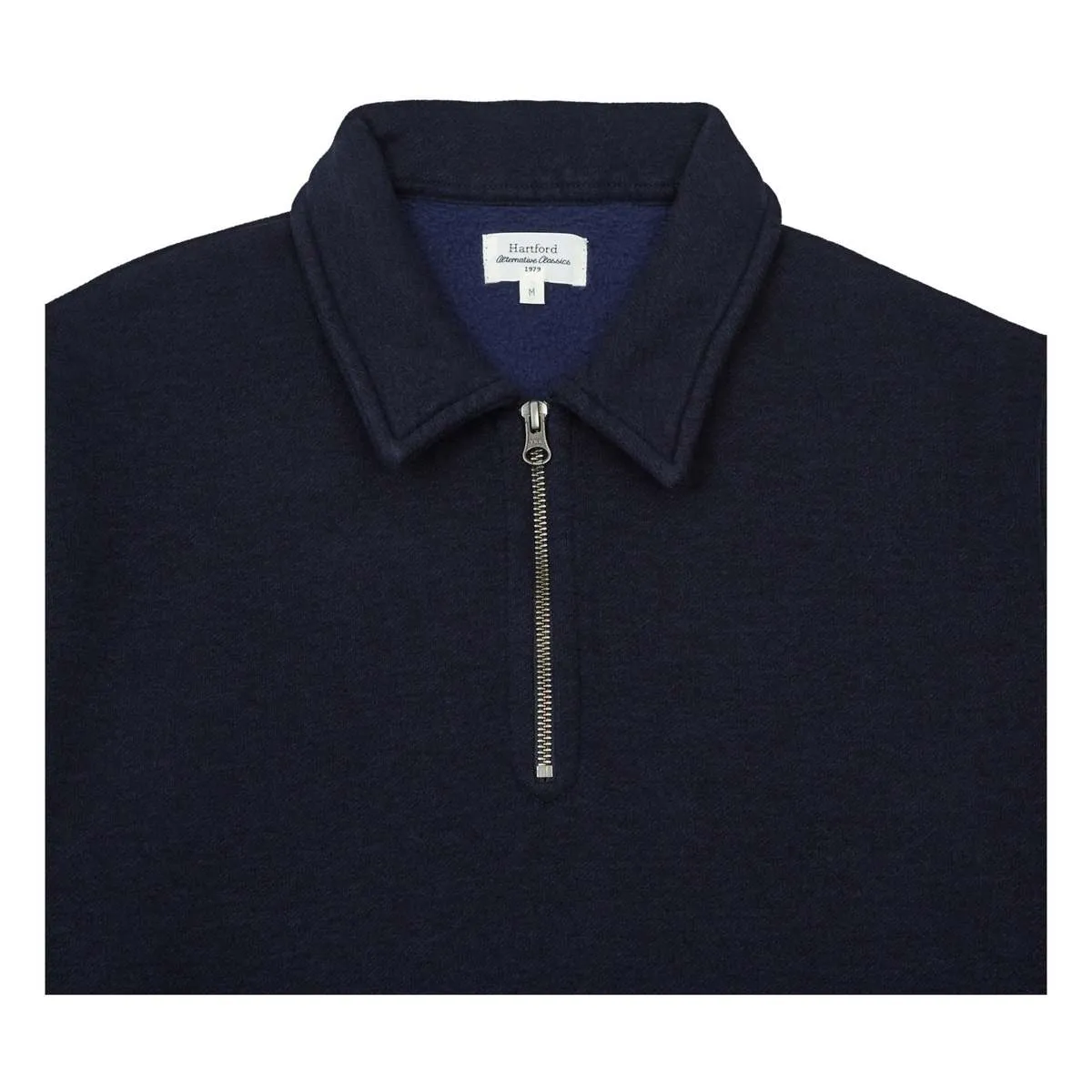 Zip Polo Sweater - Navy